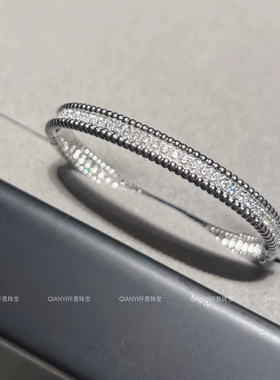 QIANYI仟意珠宝【满天星系列】银镀18k金名媛高级万花筒满钻手镯