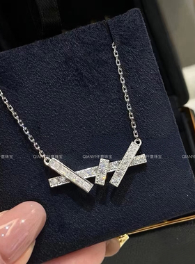QIANYI仟意珠宝【轻奢系列】不规则镶嵌锆钻气质千金经典日常项链