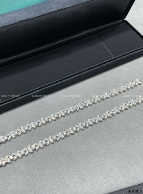 QIANYI仟意珠【宴会系列】白富美千金满钻镶嵌马眼形镀18k金手链