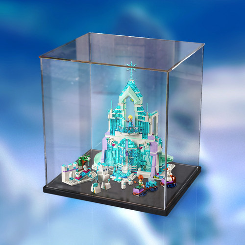 亚克力展示盒适用乐高43172艾莎的魔法冰雪城堡3016防尘罩透明柜 - 图3
