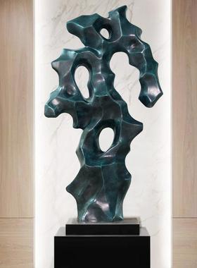 太湖石别墅庭院中式园林造景玻璃钢仿真石头窟窿石风景观赏摆件