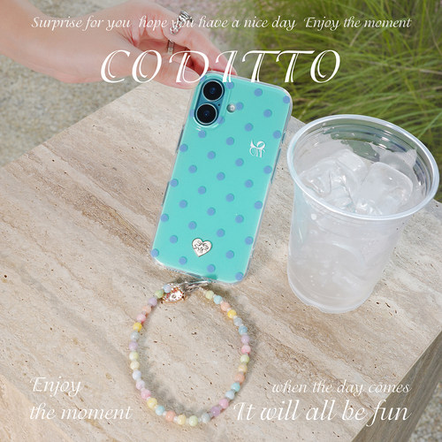 coditto波点海盐奶冻双层印花适用iPhone16promax手机壳夏日苹果16pro15promax保护套创意新款15pro14promax-图3