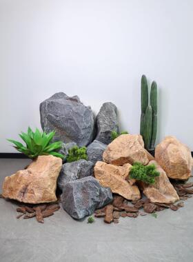 泡沫假石头拍摄道具彷生雕塑石材园林彷真假山造景背景墙装饰摆件