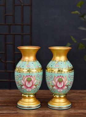 佛具用品大全香炉家用室内观音莲花花瓶圣水杯供水杯供佛杯供果盘