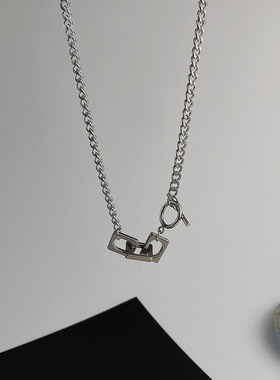 钛钢ot扣项链男女中性元素拼接