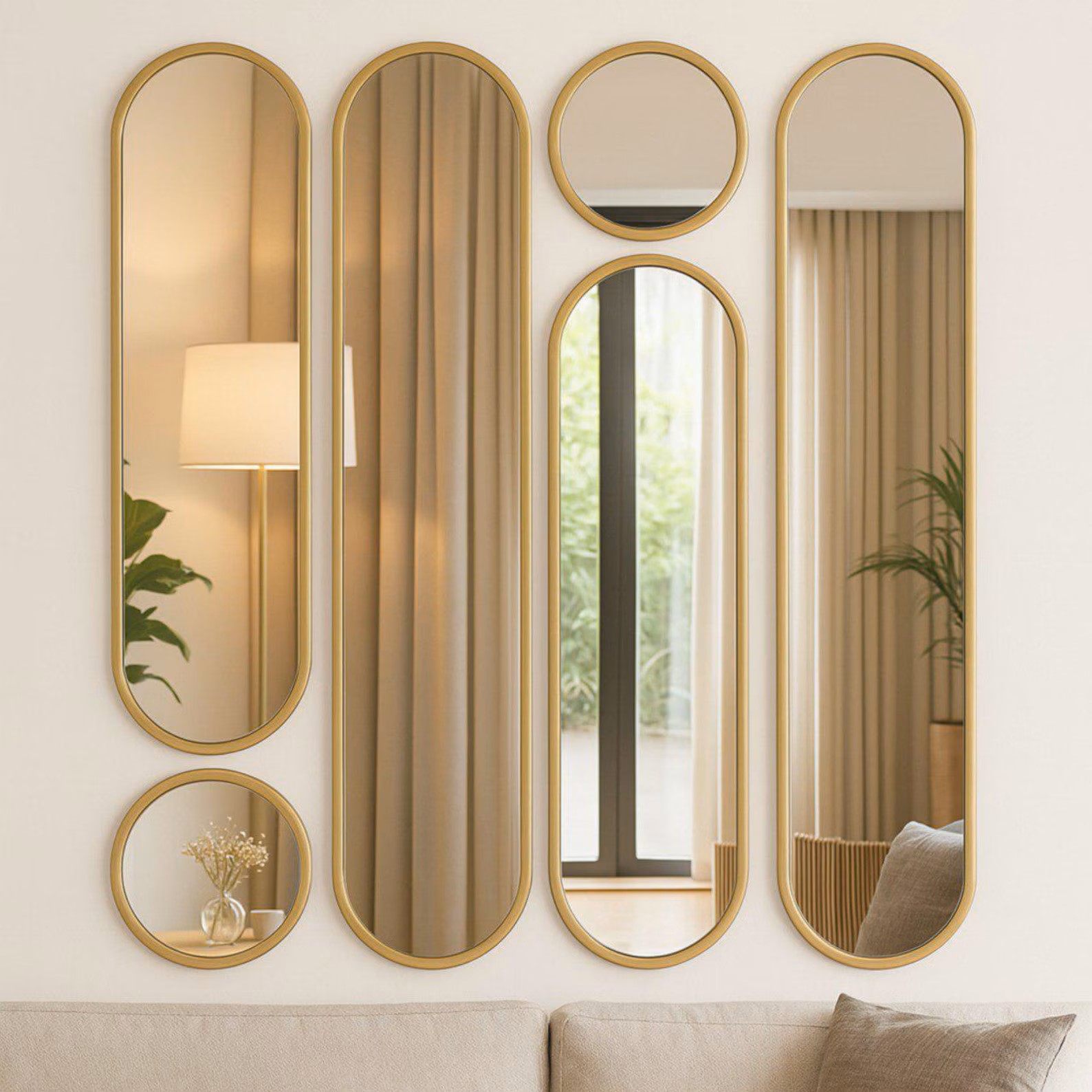 轻奢北欧装饰镜ins风卧室壁挂镜家用墙面镜客厅玄关背景墙点缀镜,淘宝优惠券,粉丝福利购,淘宝优惠卷