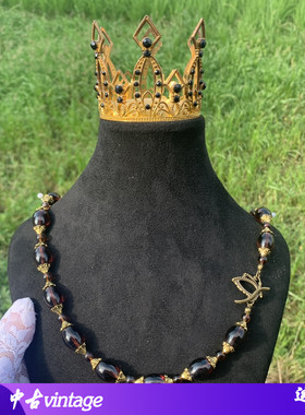 琉璃中古饰品vintage西洋回项链