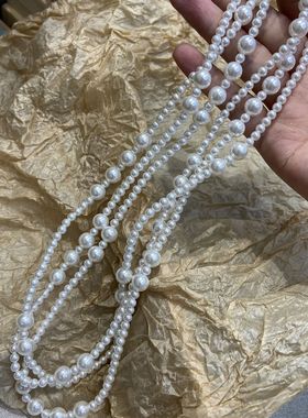 有潮无派珍珠母贝白色8mm施项链