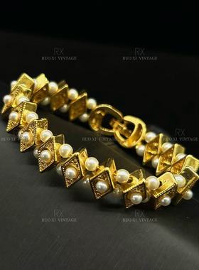 华丽珍珠镶钻优雅感锁骨链项链手