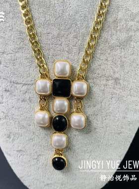 欧美设计感珍珠项链小众轻奢毛衣