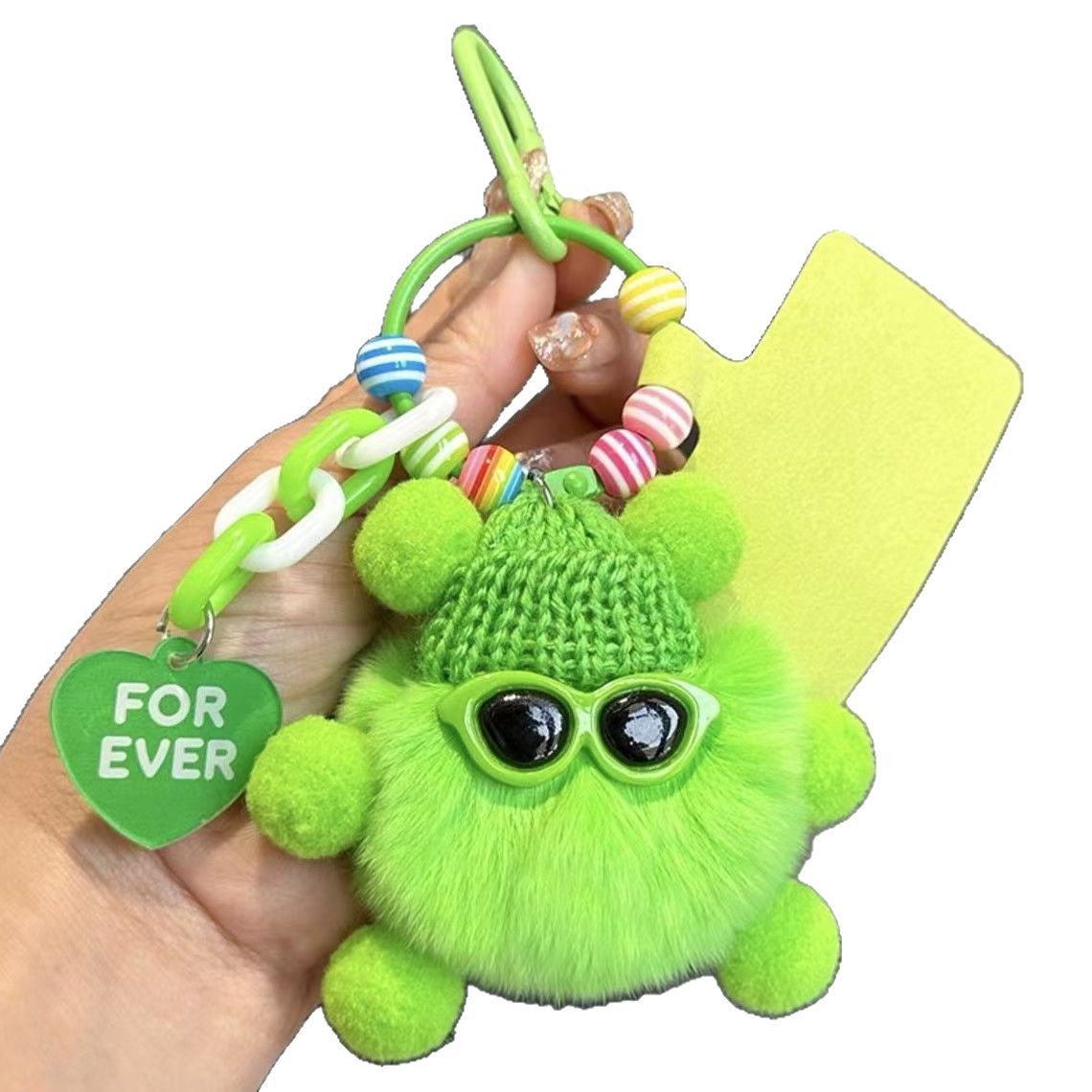 Imitation Rex Rabbit Fur Cute Little Briquettes Bag Pendant School Bag