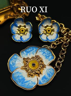 vintage轻奢杂志恶魔之眼珐琅彩