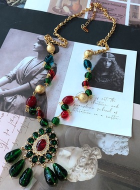 西洋宫廷风格vintage彩色琉璃宝