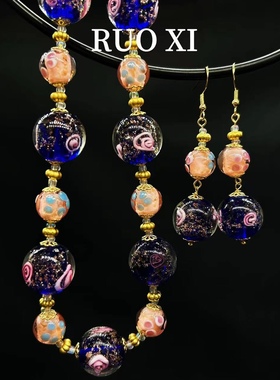 饰品vintage美拉德混色西洋印花