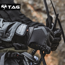 TACLAB commando heavy sheepskin downfall Descending Rescue Fitness Riding Tactical Outdoor Gloves