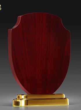 创意盾牌奖牌奖杯定制定做授权牌金属金箔奖牌木质证书新款现货