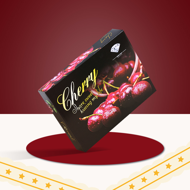 高档新春车厘子包装盒樱桃手提袋送礼品智利进口34-5斤装空纸盒子