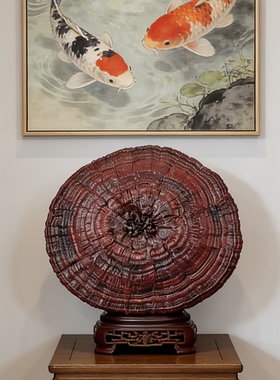 90-95厘米天然灵芝禅意文房摆件