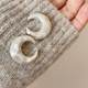 Yang Caiyu's same matte brushed crescent earrings