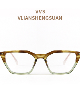 VVS眼镜职场女神老花镜女复古玳瑁框防蓝光高清可配镜显脸小76825