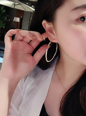 大圆圈圈耳钉个性欧美女冷淡风