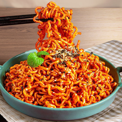韩式火鸡面酱料包1000g超辣拌饭袋装拌面蘸酱香辣合启味酱料超辣 - 图1