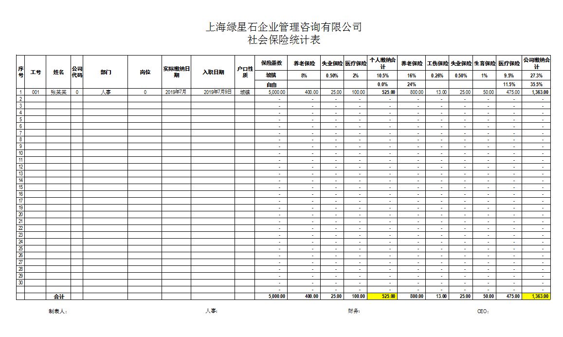 工资表工资系统表计算表模板工资条累进个税核算社保保险公积金 - 图2