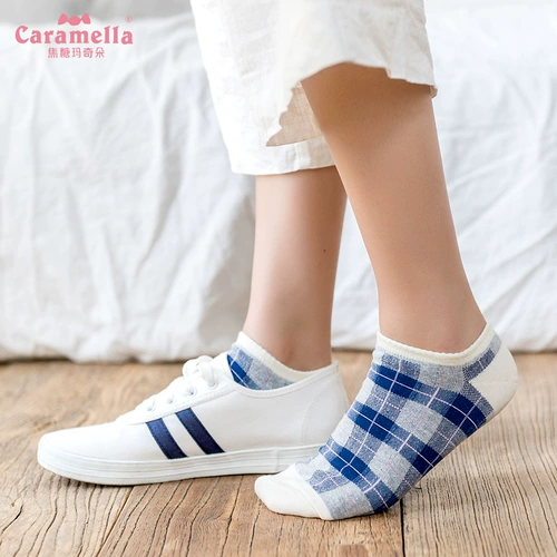 CARAMELLA Невидимые носки, подходят для весны и осени, средней длины, в корейском стиле