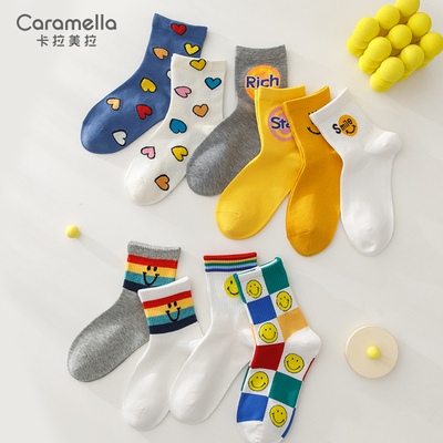袜子caramella女春秋款中筒