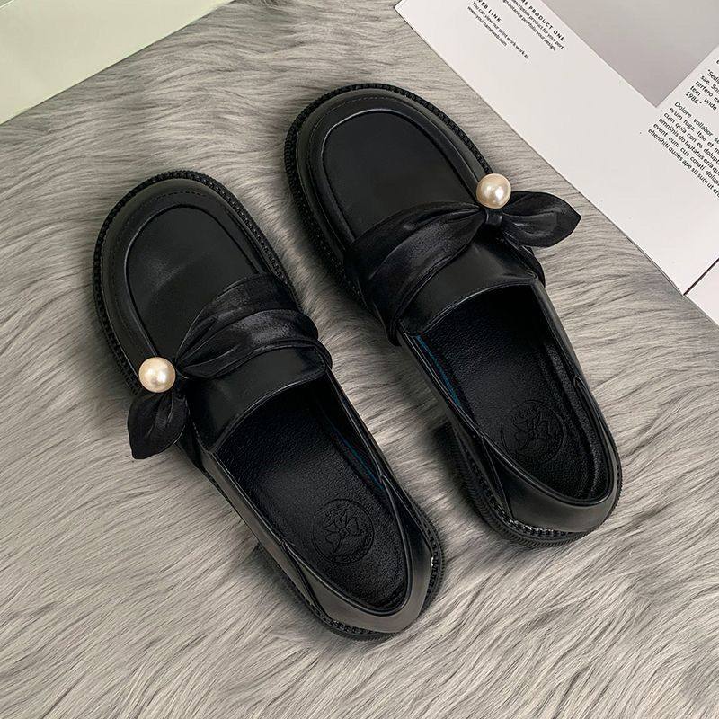 秋季乐福鞋女英伦风小皮鞋女豆豆鞋2025新款一脚蹬豆豆鞋单鞋女款,淘宝优惠券,粉丝福利购,淘宝优惠卷