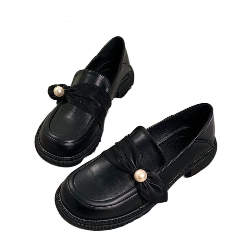 秋季乐福鞋女英伦风小皮鞋女豆豆鞋2025新款一脚蹬豆豆鞋单鞋女款,淘宝优惠券,粉丝福利购,淘宝优惠卷