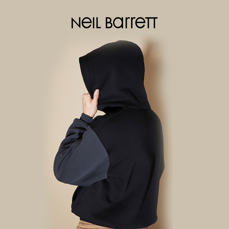 【闪电系列】NEIL BARRETT/尼奥贝奈特2023秋冬新款男式拼接卫衣