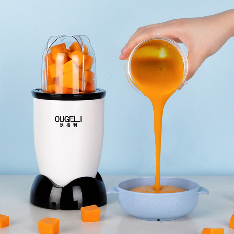 欧格利旗舰店婴儿辅食料理机宝宝家用小型多功能榨汁搅拌绞肉研磨器豆浆破壁机2