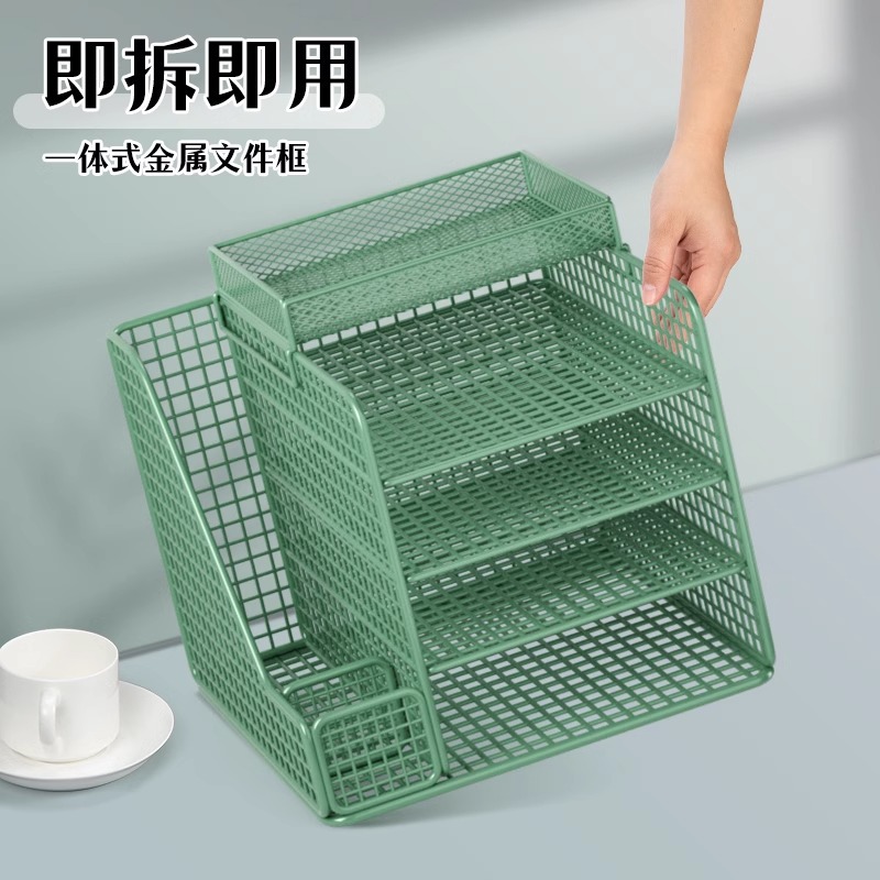Office desk storage rack document shelf desktop file rack - 图2