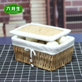 Прямоугольная корзина для булочки на пару с виноградной складкой с корзиной для корзины с корзиной для хранения, дом для дома