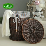 六月生 Корзина для белья, очень большая плетеная корзина для хранения