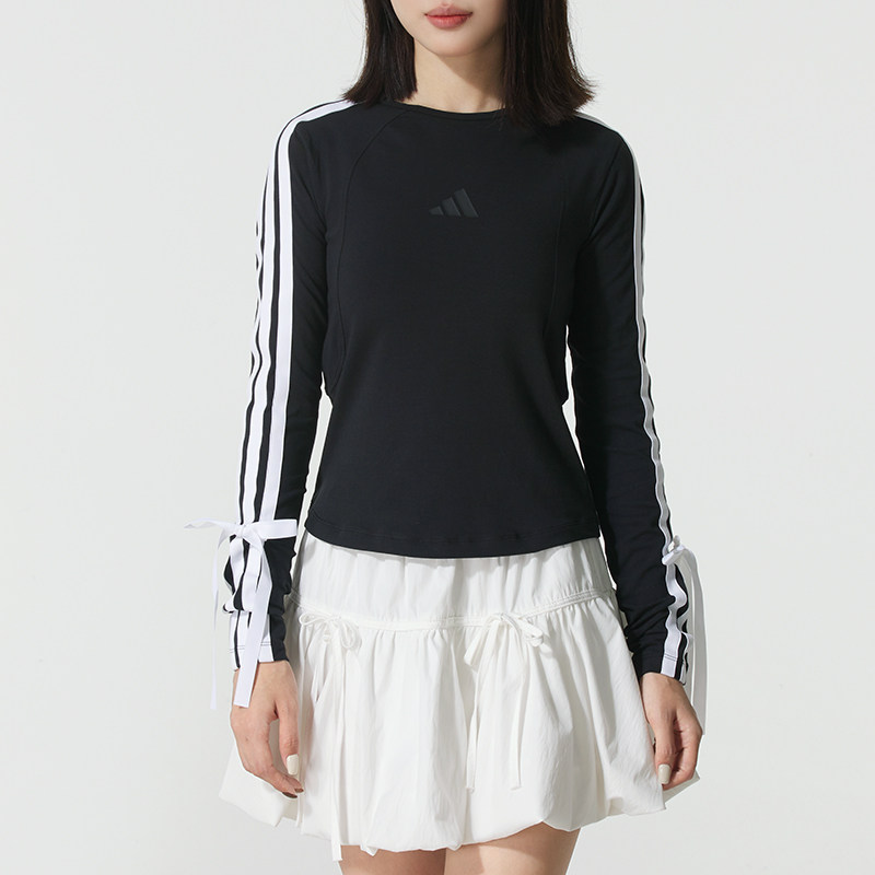 【自营】Adidas阿迪达斯长袖T恤女装时尚简约运动健身训练休闲服,淘宝优惠券,粉丝福利购,淘宝优惠卷
