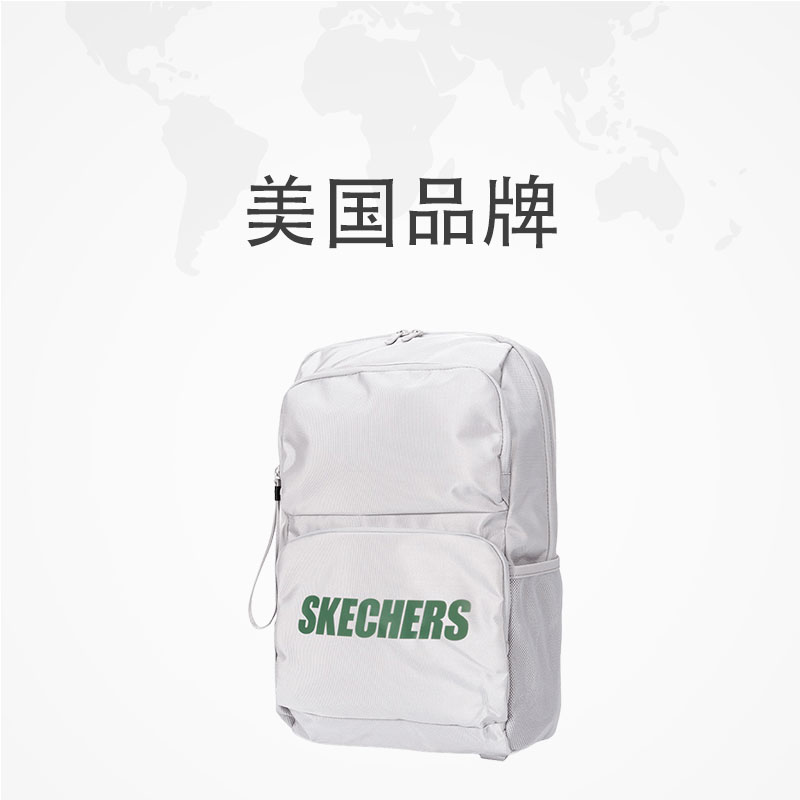 Skechers backpack, fashionable men's and women's bag, computer bag, casual large-capacity school bag, school bag, travel bag