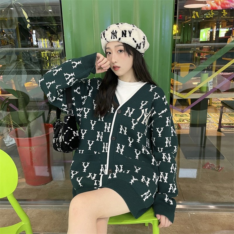 【自营】MLB夹克复古老花上衣男装女装运动休闲服开衫V领针织外套,淘宝优惠券,粉丝福利购,淘宝优惠卷