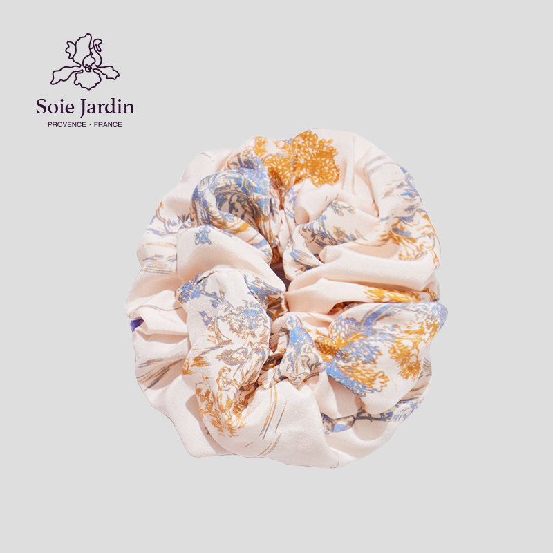 soiejardin 7#真丝印花立体直径15cm超大号发圈手腕装饰造型配饰,淘宝优惠券,粉丝福利购,淘宝优惠卷