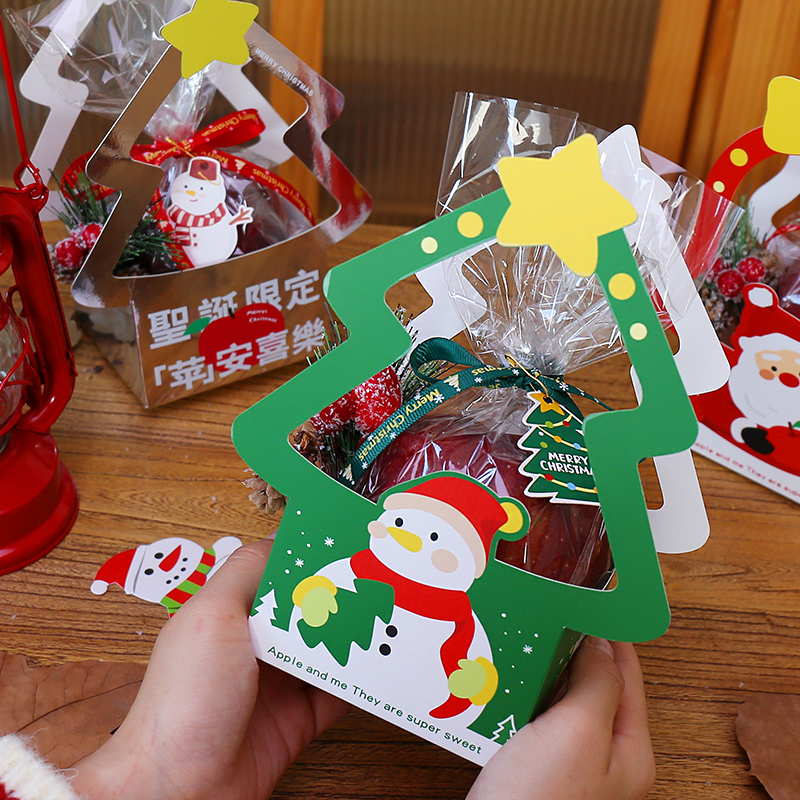平安夜苹果礼盒圣诞节礼物苹果盒装饰糖果小礼品平安果包装空盒子