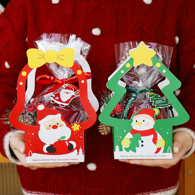 平安夜苹果礼盒圣诞节礼物苹果盒装饰糖果小礼品平安果包装空盒子