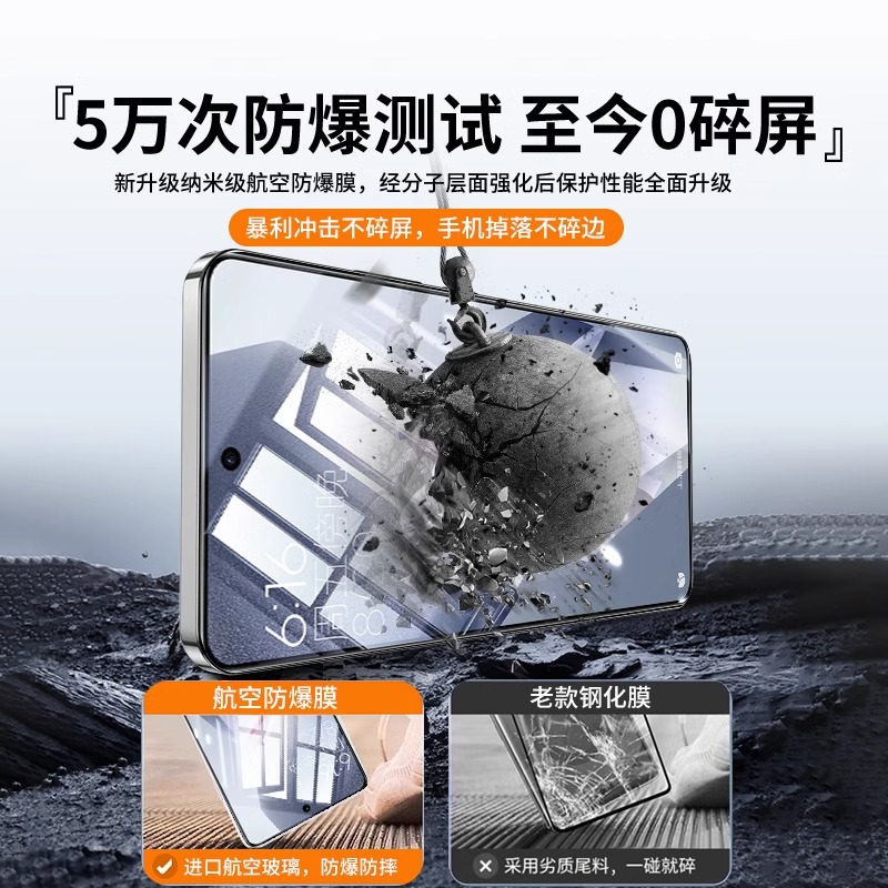 适用一加Ace5pro钢化膜oneplus防摔防爆Ace5全屏高清手机贴膜Ace2v防指纹无白边Ace3v防窥1+Ace竞速版保护膜 - 图2