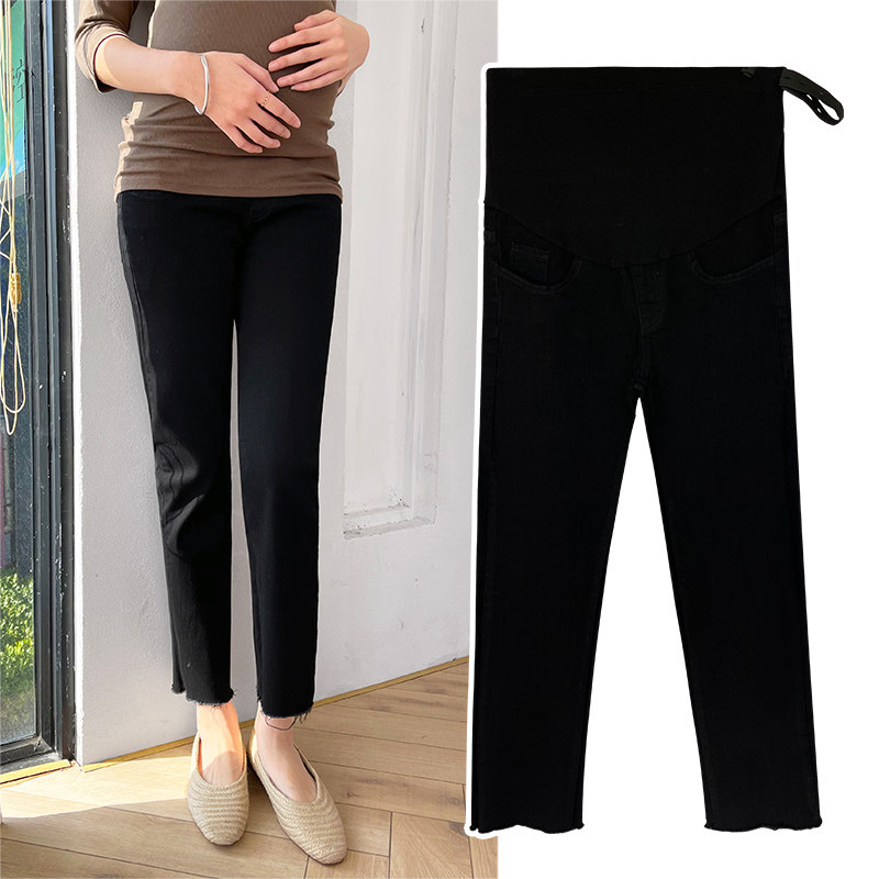 孕妇春秋外穿时尚款宽松孕妇裤子 夏娜莎孕妇直筒裤