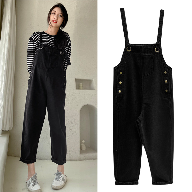 孕妇背带裤套装春秋款外穿背带裤 夏娜莎孕妇背带裤