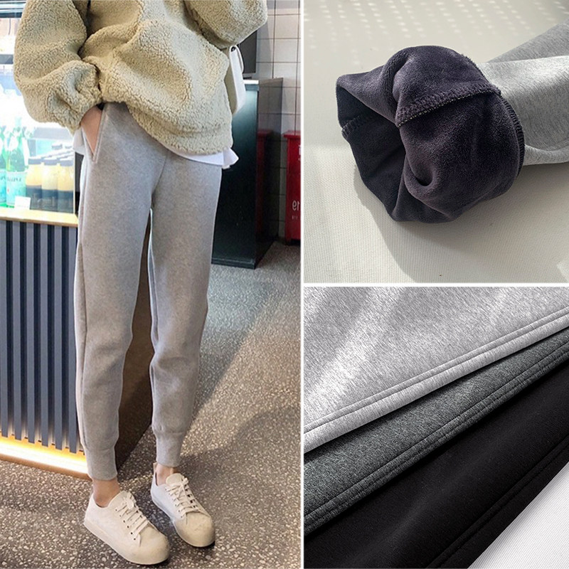 冬季加绒潮妈孕妇外穿束脚孕妇裤子 夏娜莎孕妇打底裤