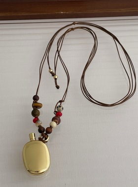 香水瓶项链女银色长款小众高级感轻奢链子毛衣链卫衣链秋冬配饰品