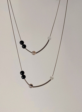 姜涩琪同款天然石项链女韩国小众