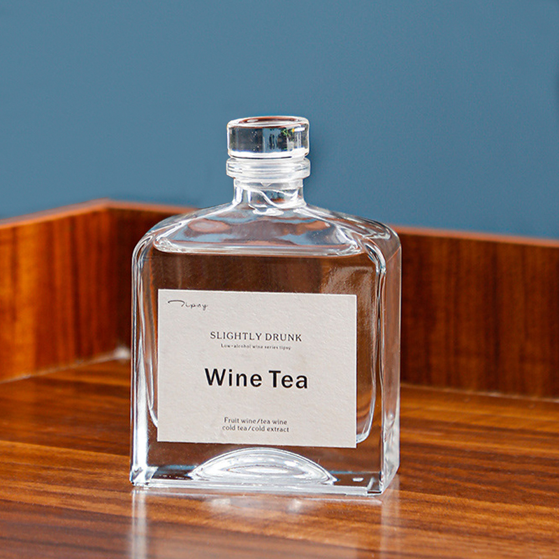 Shushen household wine bottle highly transparent minimalist style glass bottle