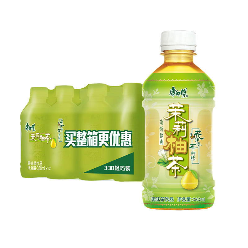 康师傅茉莉柚茶清茶蜜茶饮料330ml*12小瓶居家囤货解渴解腻饮品 - 图3